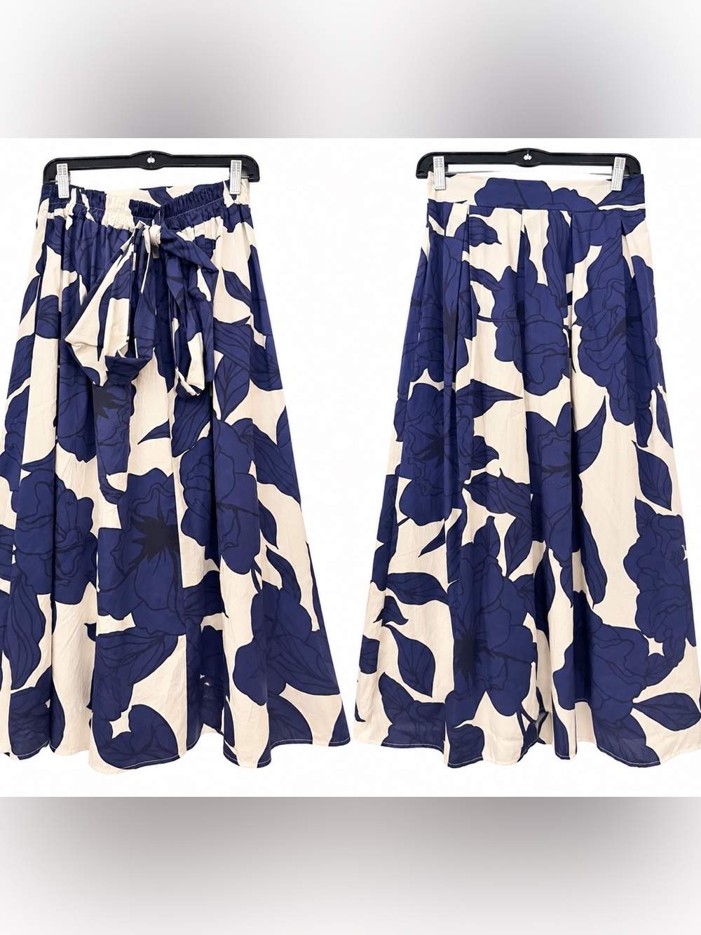 Olive and Bettes- blue and white floral skirt